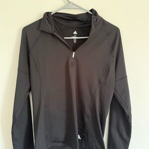 Adidas Women's Black Quarter-Zip Jacket